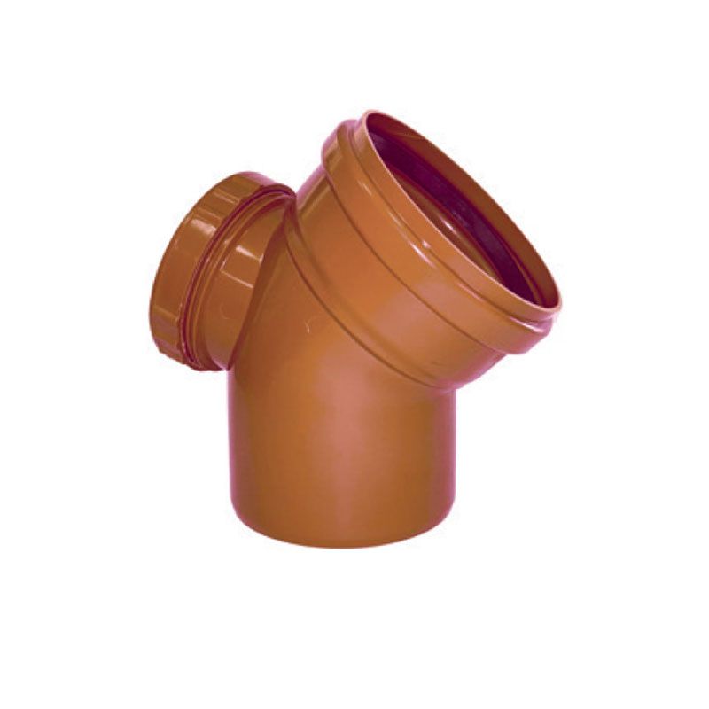 Curva 45° con Ispezione e con guarnizione tipo fognatura