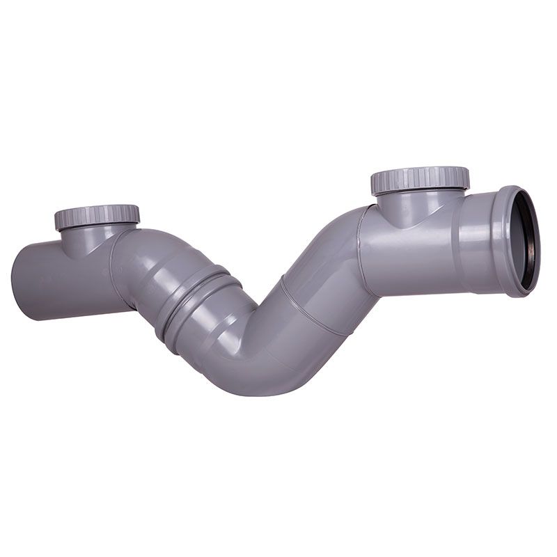 Sifone Firenze orizzontale in pp – 2 tappi
