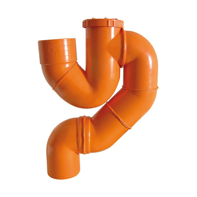 Sifone Palermo in PVC autopulente verticale