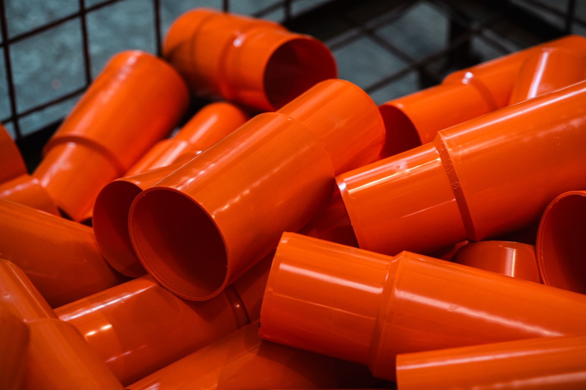 Detailed view of PVC components