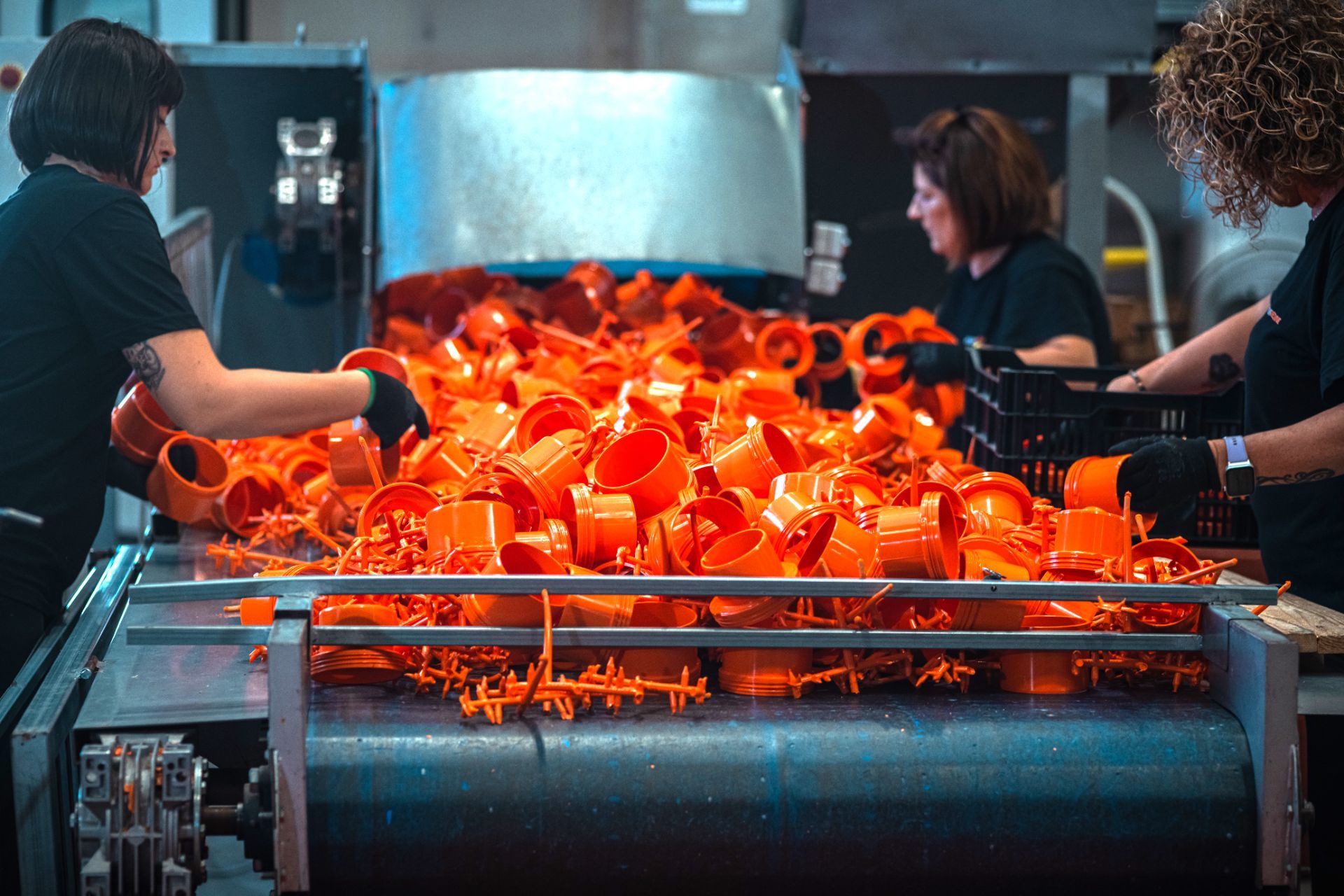 Technical team at work