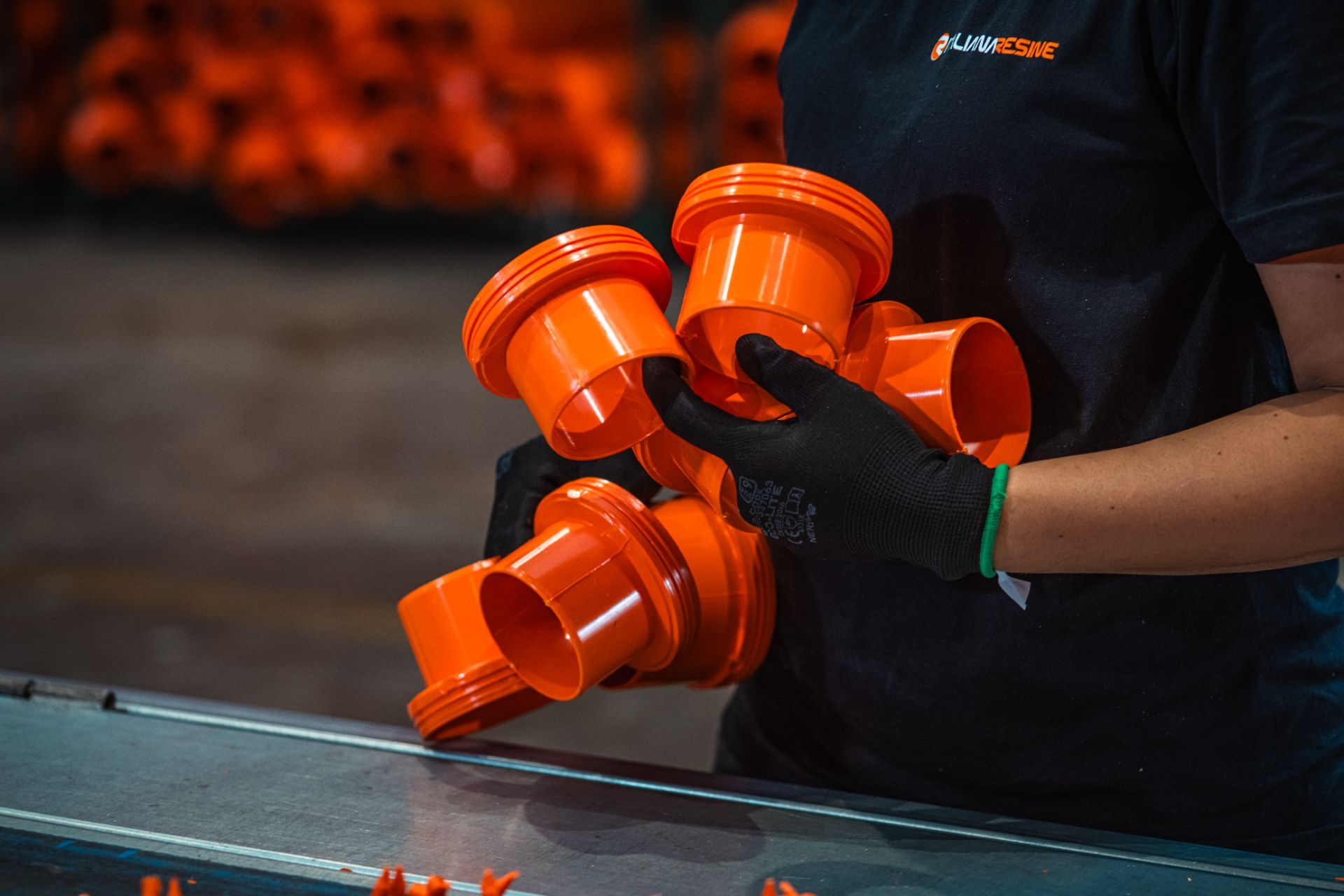 Team working on the production process