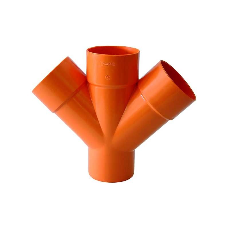 Derivazione doppia 45° in pvc