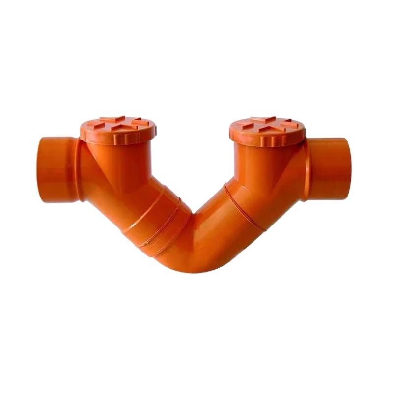 Sifone firenze orizzontale in pvc  (2 Tappi)