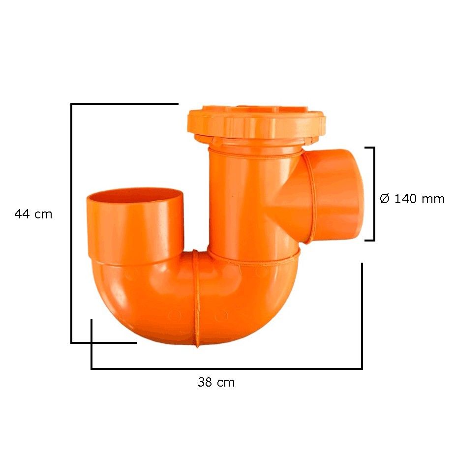 Sifone verticale aperto in pvc