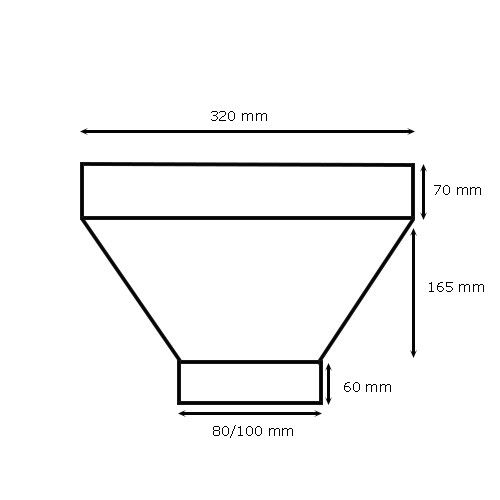 Raccoglitore monolitico in pvc per pluviali