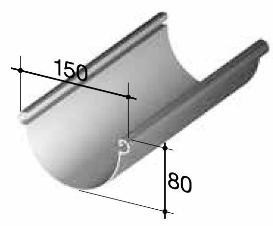 Gronda in polimglass sistema 