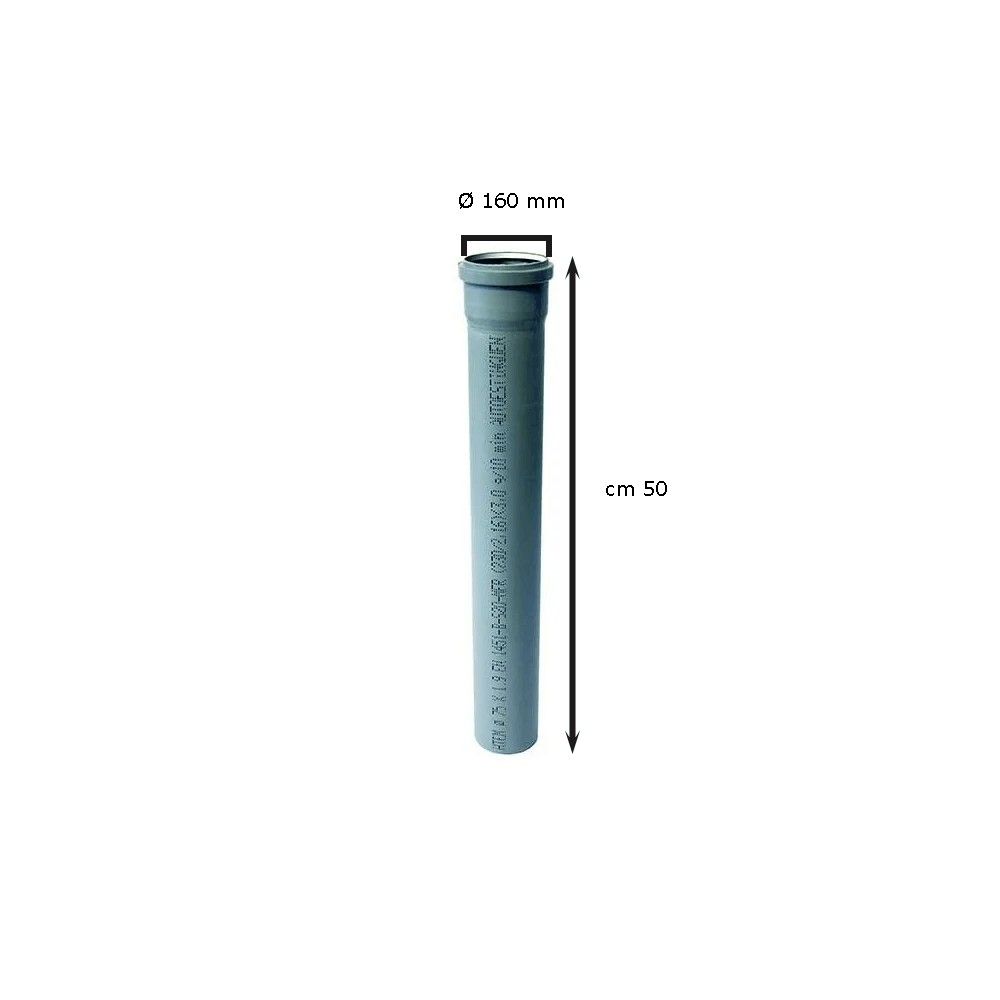 Tubo in polipropilene ad 1 bicchiere ad innesto con guarnizione