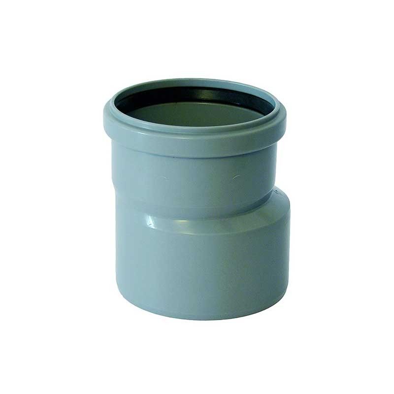 Aumento eccentrico in polipropilene grigio ad innesto
