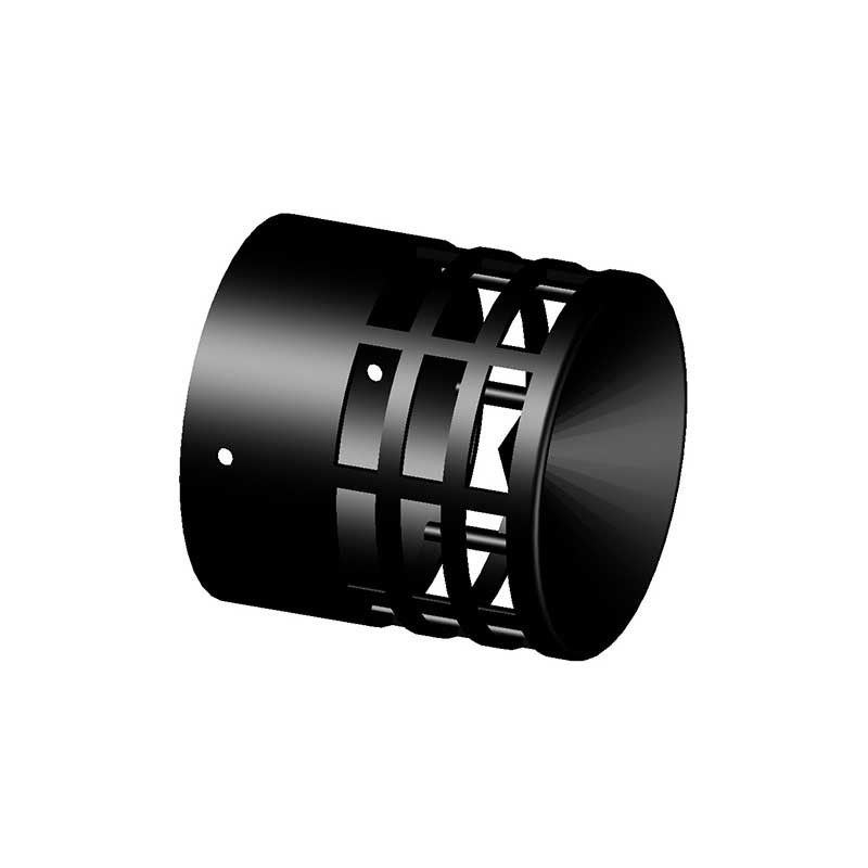 Terminale scarico fumi pp colore nero ø80