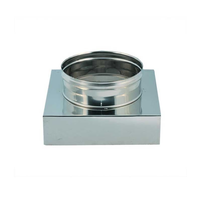 Riduzione inox da quadra a tonda