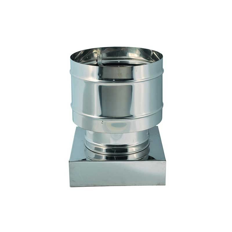 Fumaiolo inox quattro venti base quadra