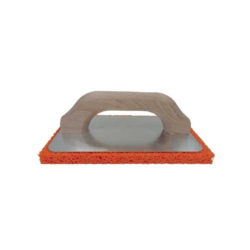 Frattone con base in alluminio e manico in legno con spugna cm 14x22