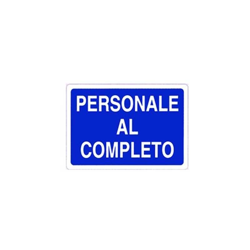 Cartello di informazione personale al completo cm 50x70