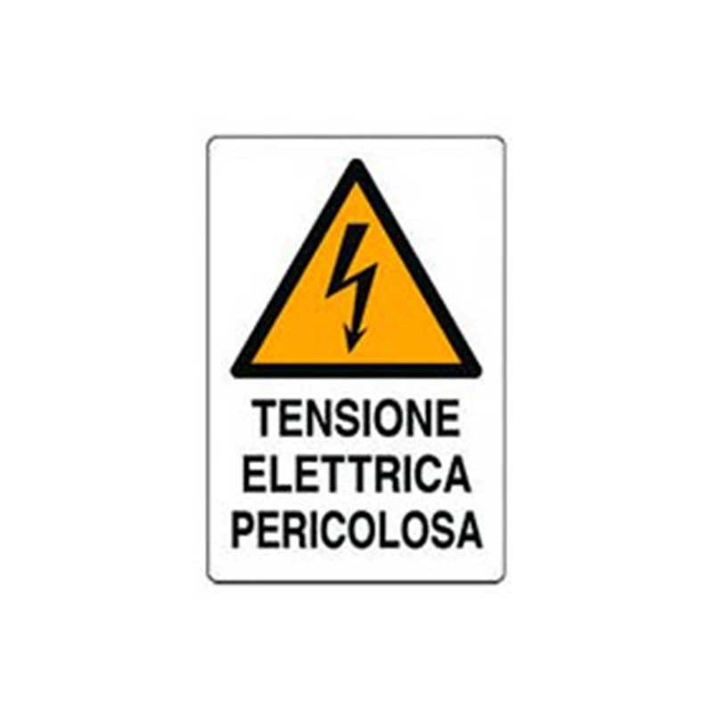 Cartello tensione elettrica pericolosa cm 20X30
