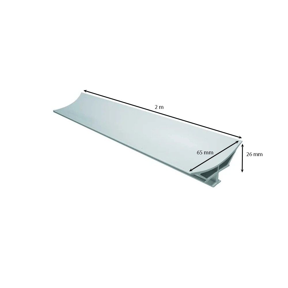 Profilo igienico magnum in plastica bianco da 2 metri