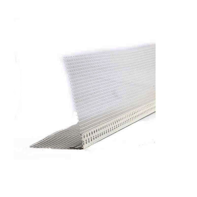 Paraspigolo in pvc con rete 10x10 - barra 2,5 metri bianco