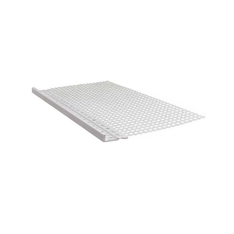 Profilo terminale in pvc con rete barra 2 metri bianco
