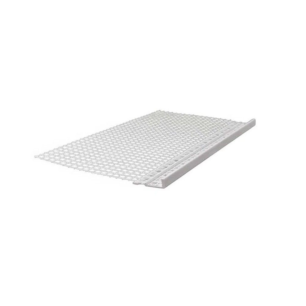 Profilo terminale in pvc con rete barra 2 metri bianco