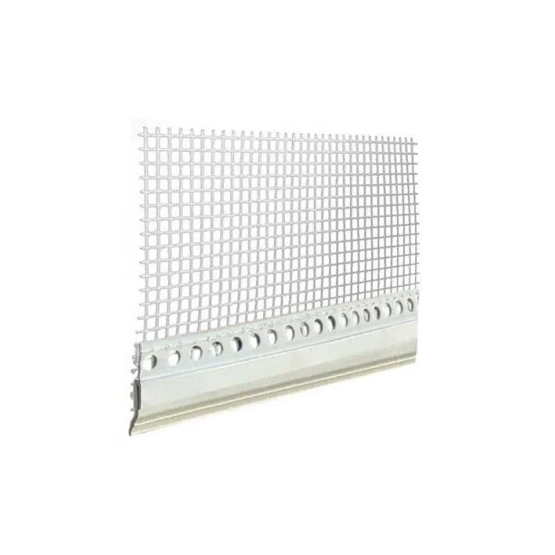 Profilo in pvc con rete per partenza barra 2,5 metri bianco