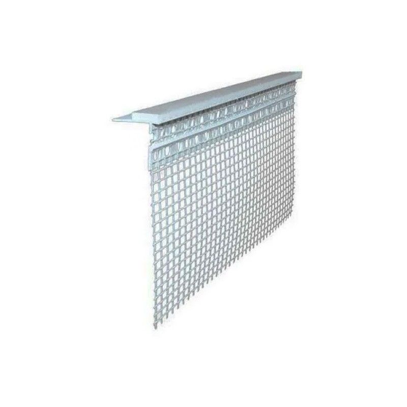 Profilo in pvc con rete per davanzale barra 2 metri - bianco