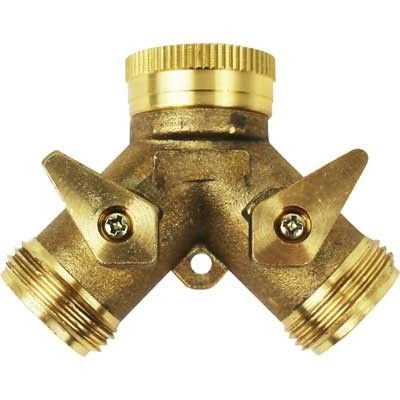 Presa rubinetto doppia uscita in ottone f 3/4