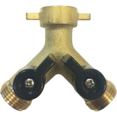 Presa a rubinetto in ottone doppia uscita f3/4