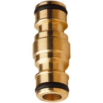 Raccordo connettore a due innesti in ottone