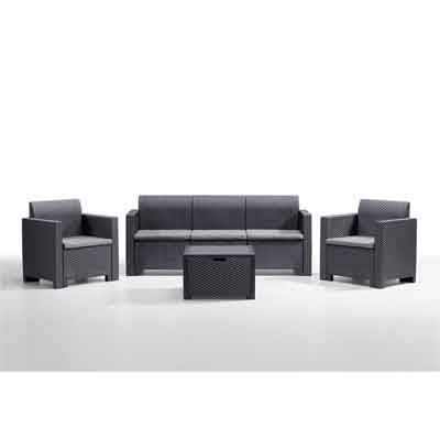 Salotto 'nebraska 3' col. marrone