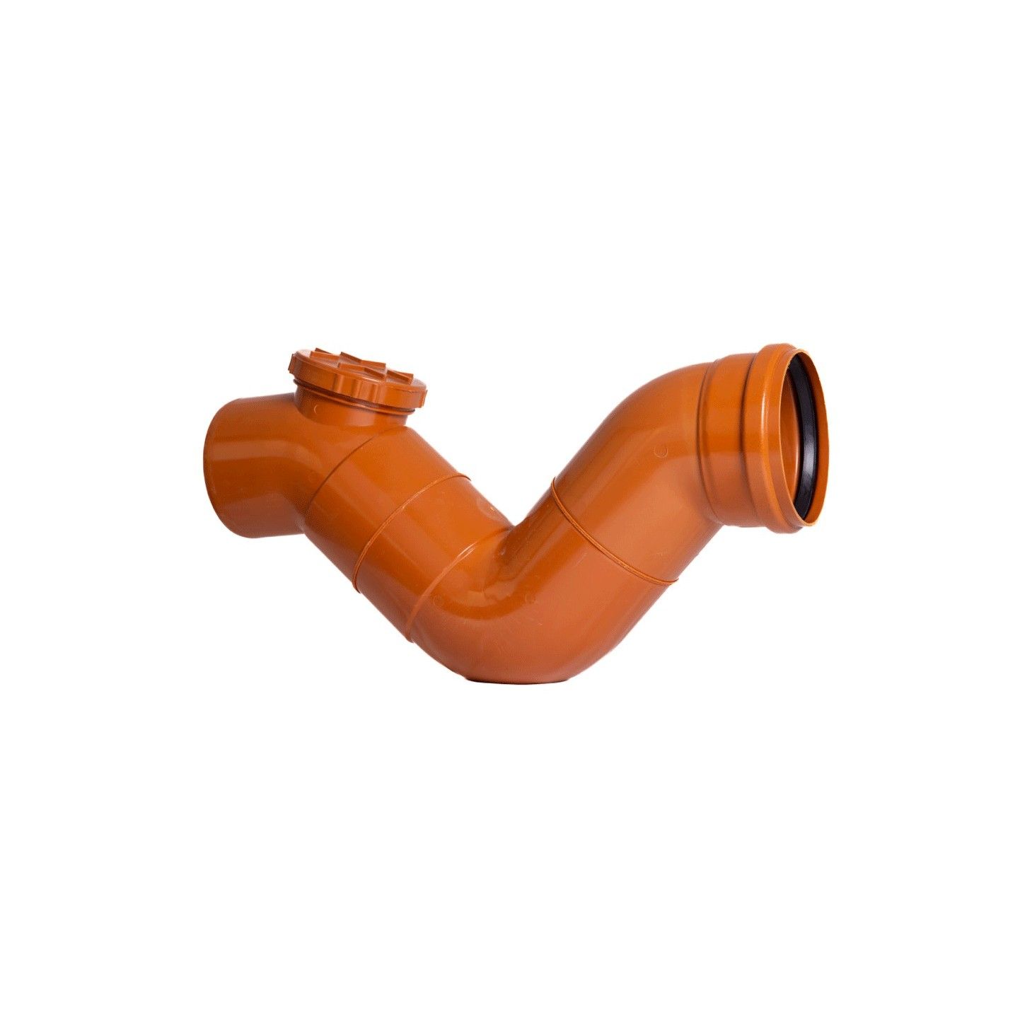 Sifone firenze orizzontale fognatura in pvc (1 Tappo)