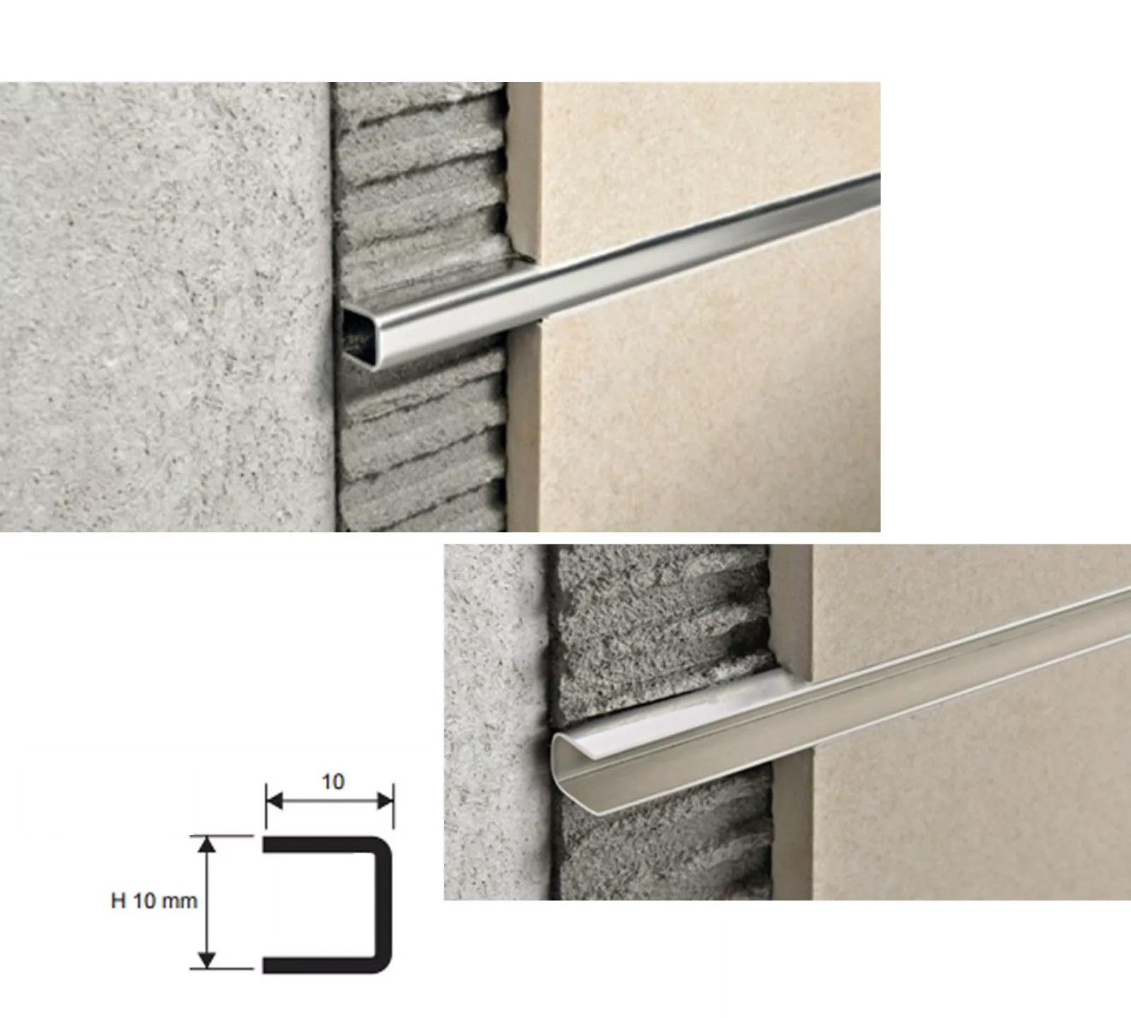 Listello 10x10 piatto acciaio 2,5 metri