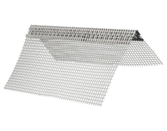 Paraspigolo in alluminio con rete 8x12 - barra 2.5 m