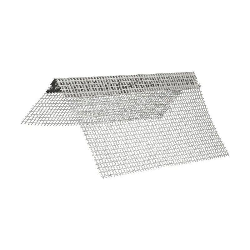Paraspigolo in alluminio con rete 8x12 - barra 2.5 m