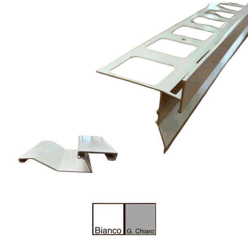 Gocciolatoio / Giunzione TOP in PVC 75mm per balconi e terrazze 2,6 metri