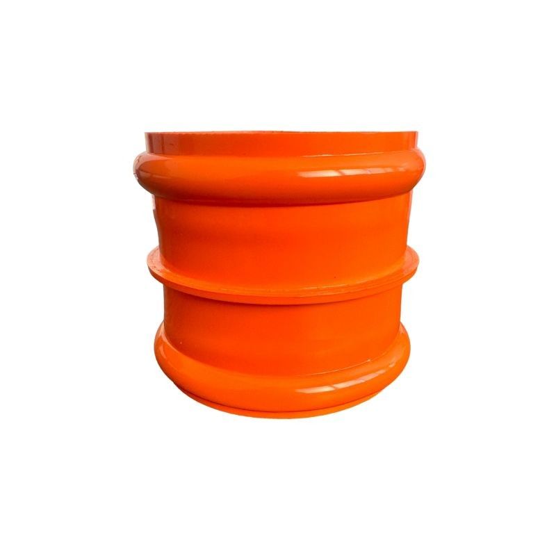 Manicotto Femmina-Femmina in PVC (colore Arancio) con Guarnizione