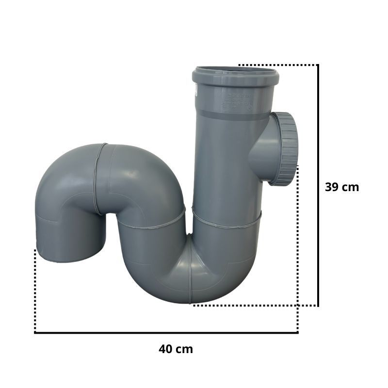 Sifone Verticale Chiuso in Polipropilene