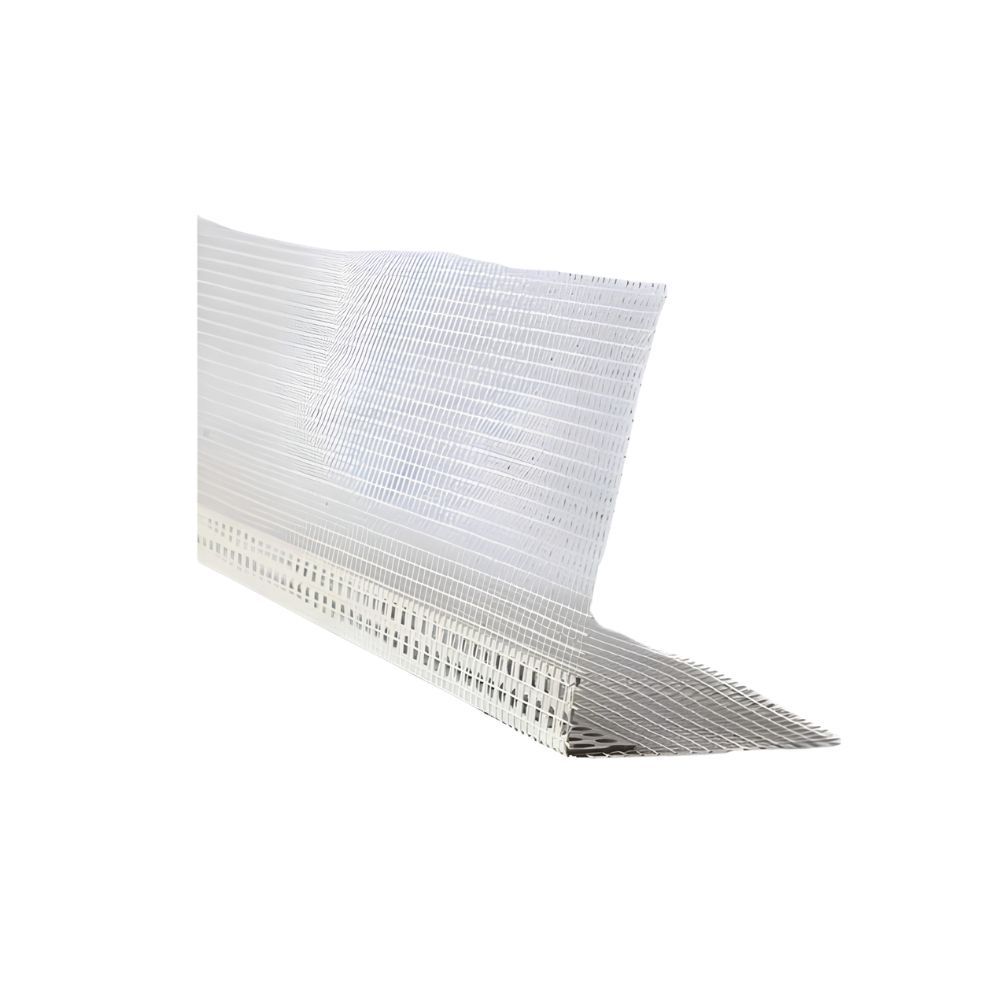 Paraspigolo in pvc con rete 10x10 - barra 2,5 metri bianco